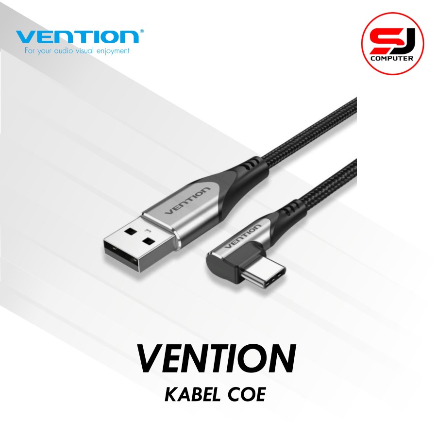 Vention COE Kabel Data TypeC Right Angle Elbow Fast Charge