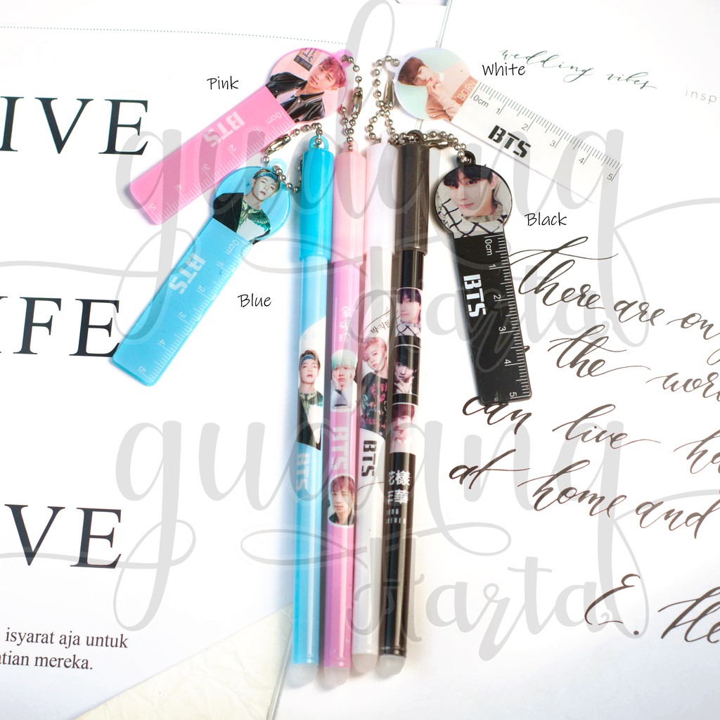 

Pulpen Gel BTS Penggaris KPOP Korea Pena Lucu Bolpen Unik GC 307301