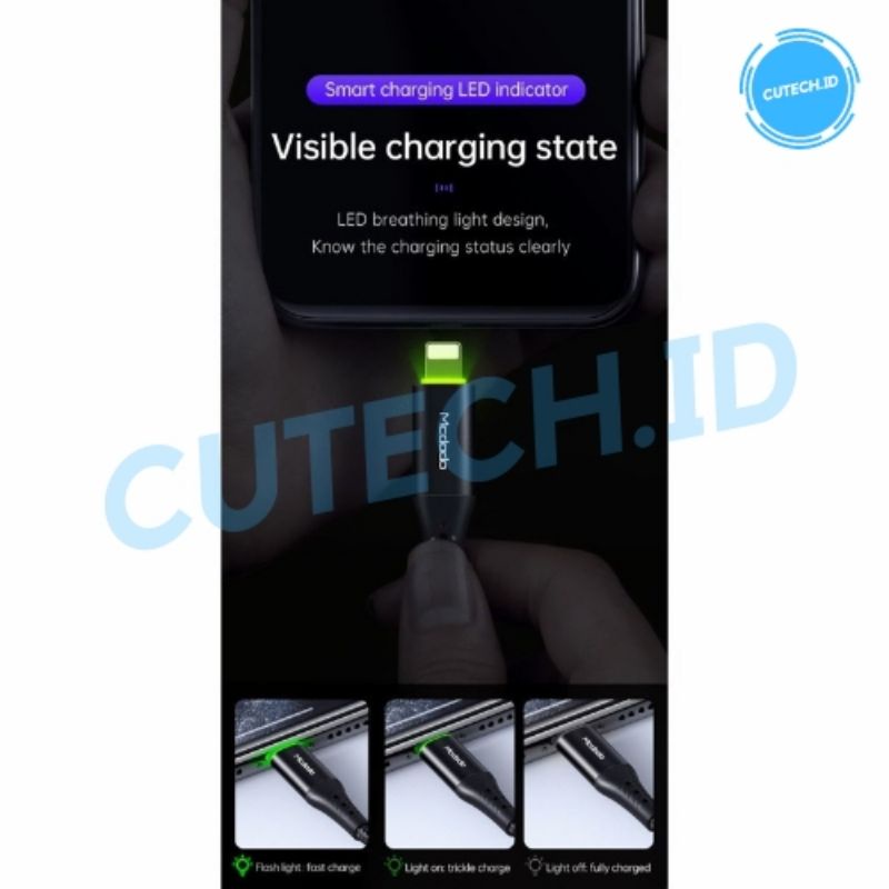 MCDODO KABEL DATA AUTO DISCONNECT PD TYPE C TO LIGHTNING FOR IPHONE