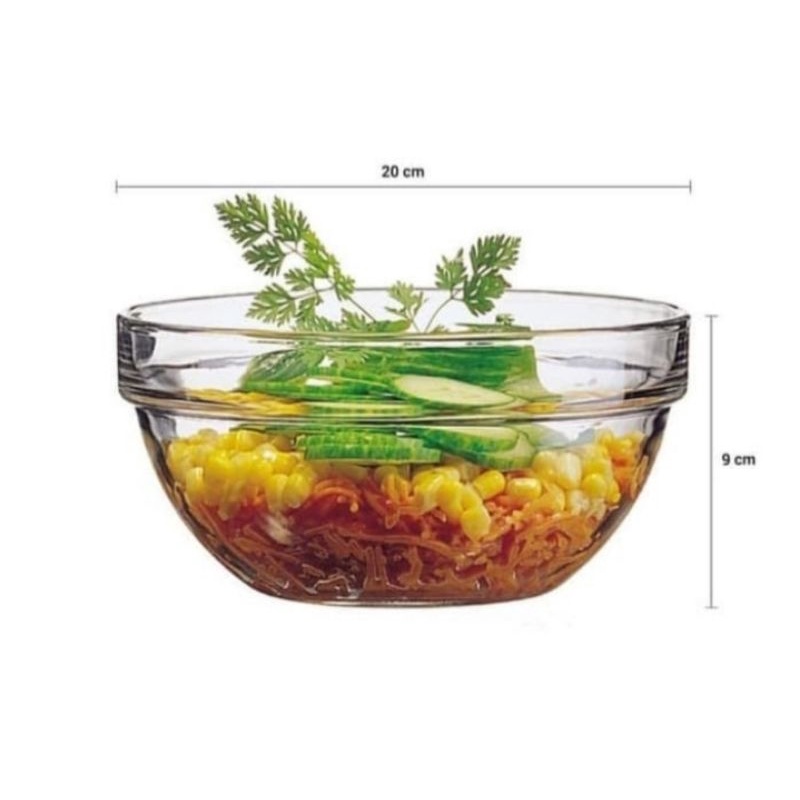 MANGKOK LUMINARC 20CM/MANGKOK KACA/MANGKOK LAUK/MANGKOK SAYUR