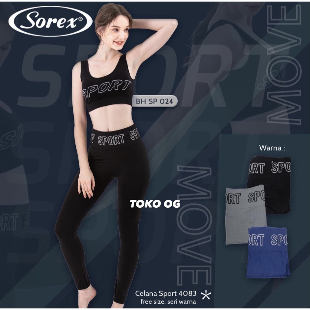 bh / bra sport sorex sp 024 celana sport panjang 4083 setelan sport modis