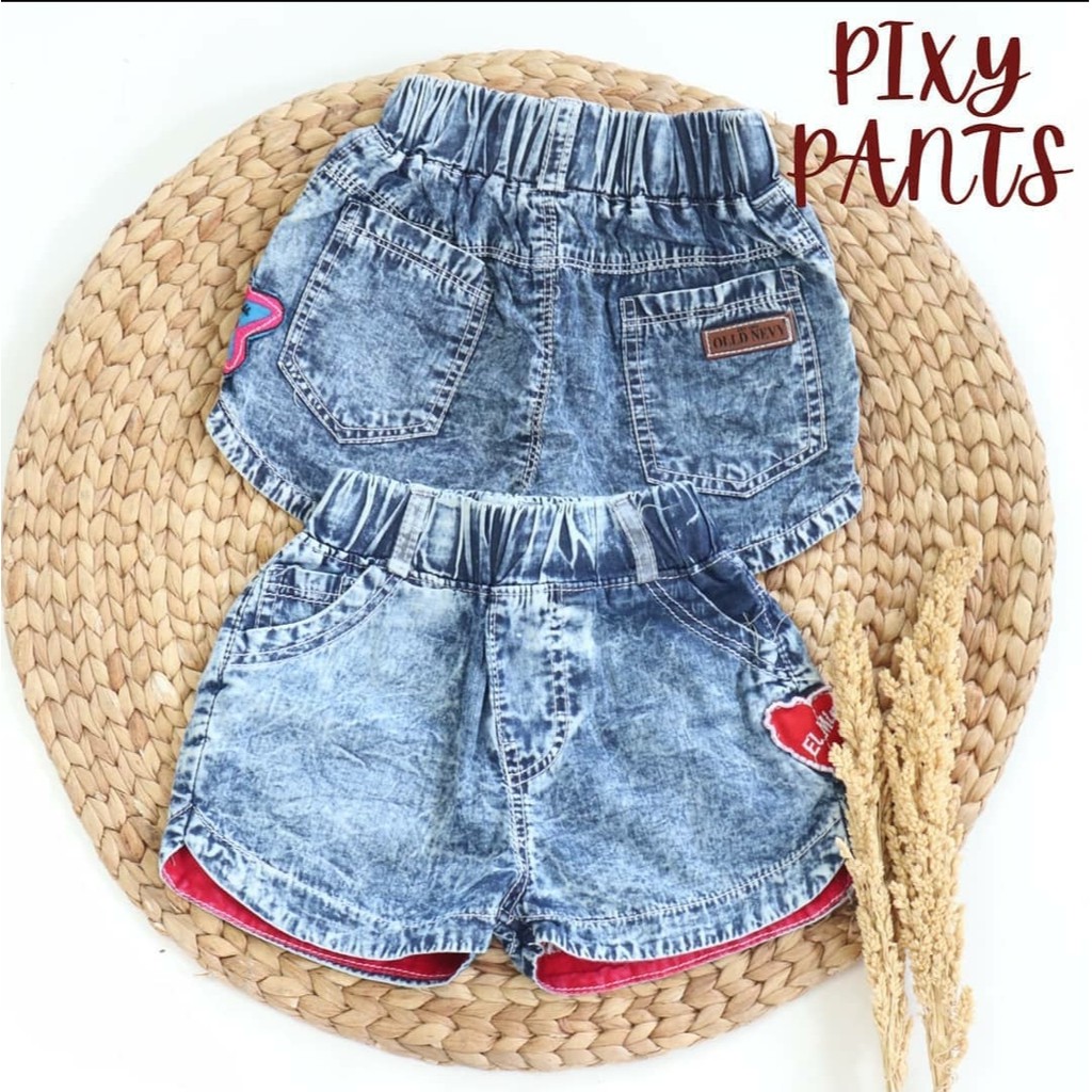 HOTPANTS LOVE STAR SNOW CELANA PENDEK JEANS ANAK 1-3 Th Celana Pendek Anak Jeans