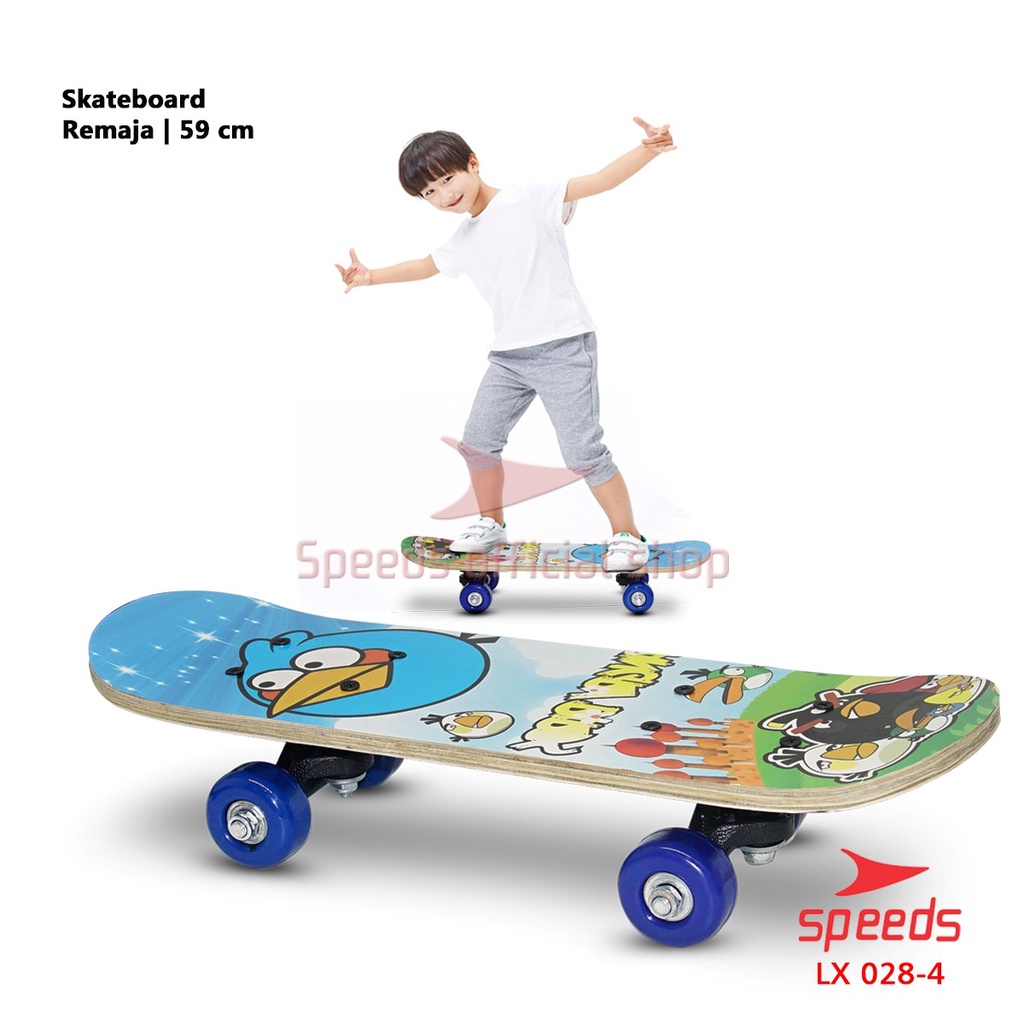 SPEEDS Papan Skateboard Anak Pennyboard Mainan Anak Roda PVC Papan Skate Fullset Freestyle 028-2406