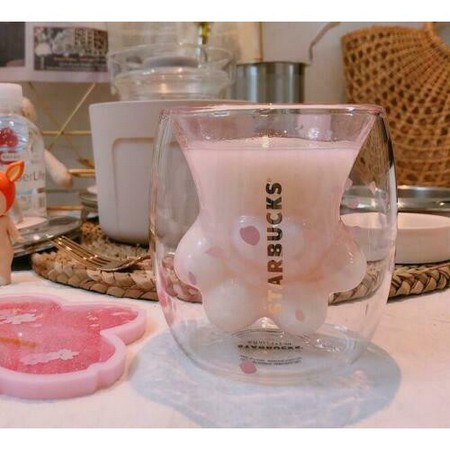 Sakura Cat Paw Glass Starbucks Original - Gelas Cakar Kucing Sakura Starbuck 60 oz