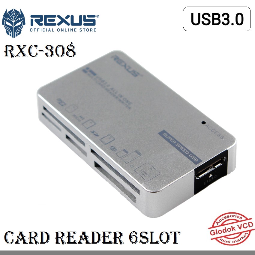 Card Reader 6 slot USB 3.0 Rexus  RXC-308