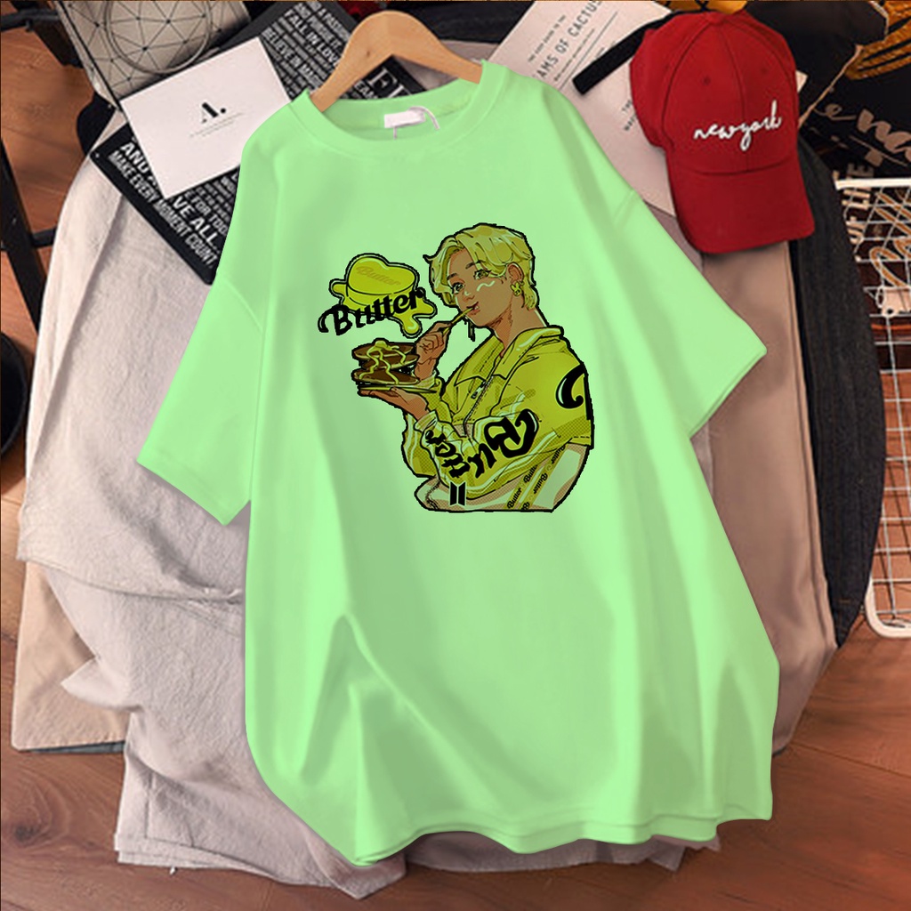 CALVIERO SHOP - BAJU KAOS WANITA DEWASA PRINT CASUAL BUTTER BOY