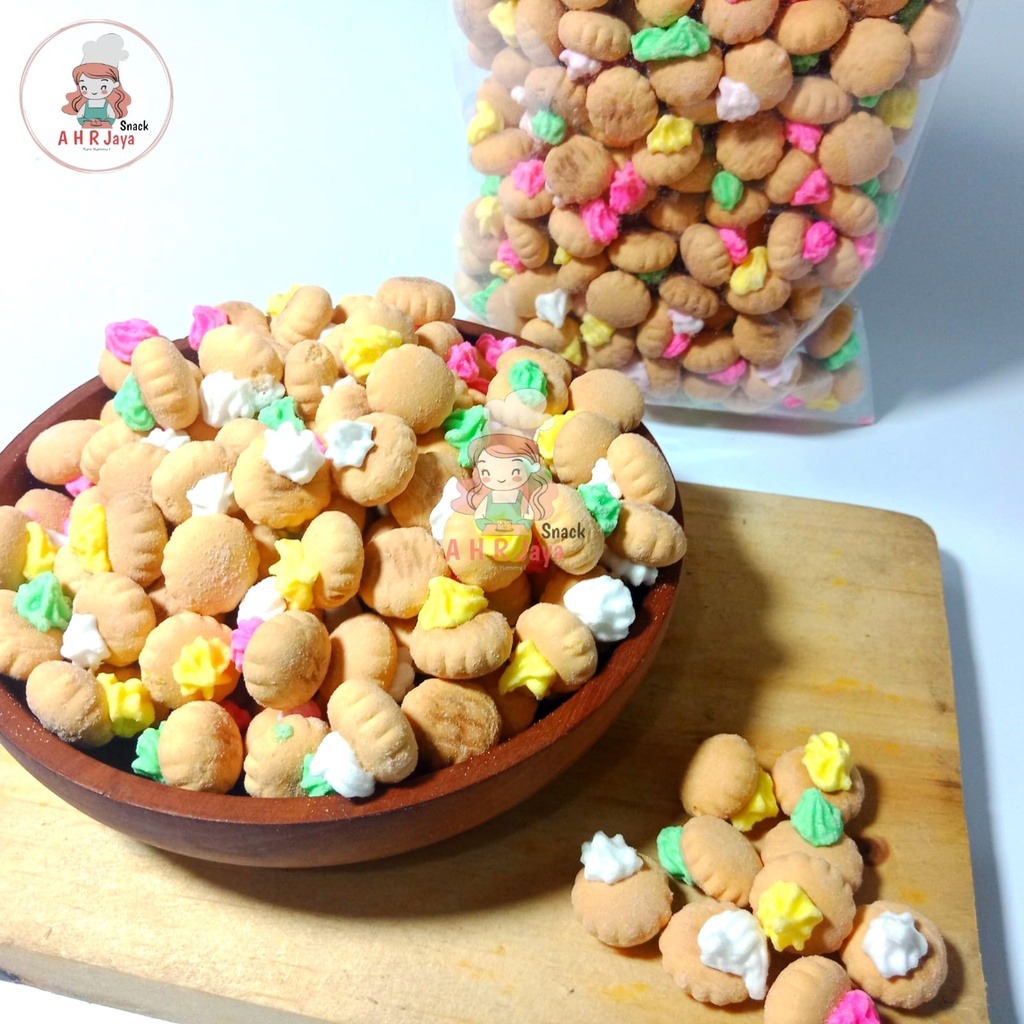 

KUE JADUL 500GR / BISKUIT GULA WARNA WARNI / KUE KANCING / KUE MONAS / KUE GEMBROSE