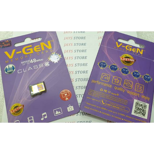 Memory Card Micro SD V-Gen 4gb Class 6 vgen