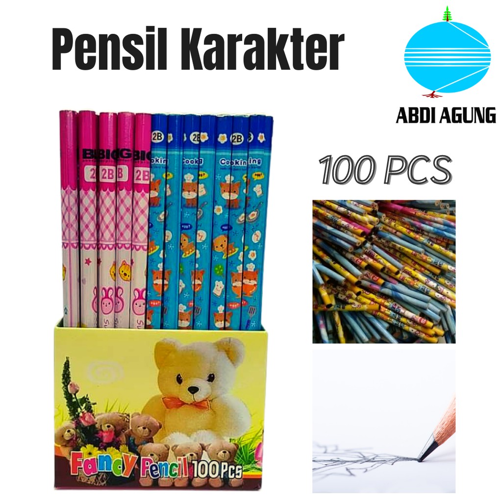 

Pensil Kayu 2B Fancy isi 100 pcs
