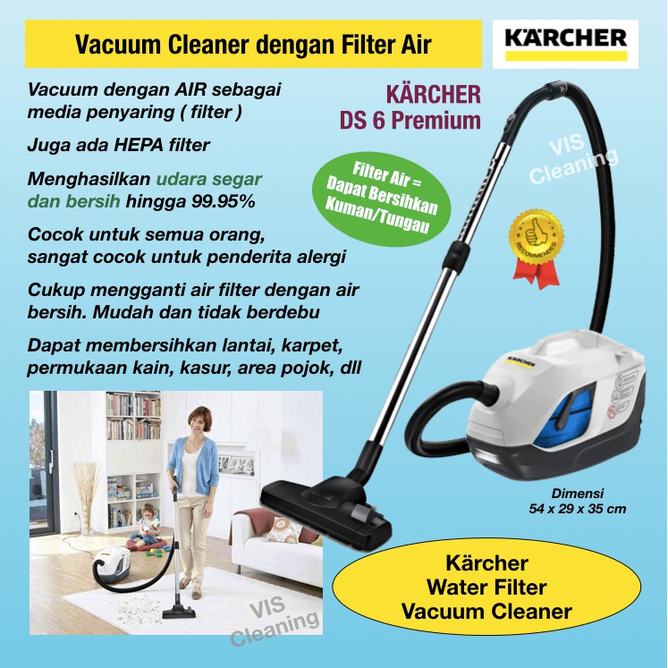 Vacuum Cleaner with Water Filter Karcher DS 6 Premium (Pembersih Tungau)