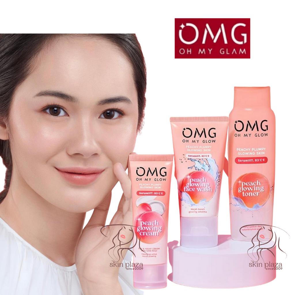 OMG Oh My Glow Paket Lengkap Kit Perawatan Wajah Kulit Glowing Mencerahkan Brightening BPOM (Cream Face Wash Toner)