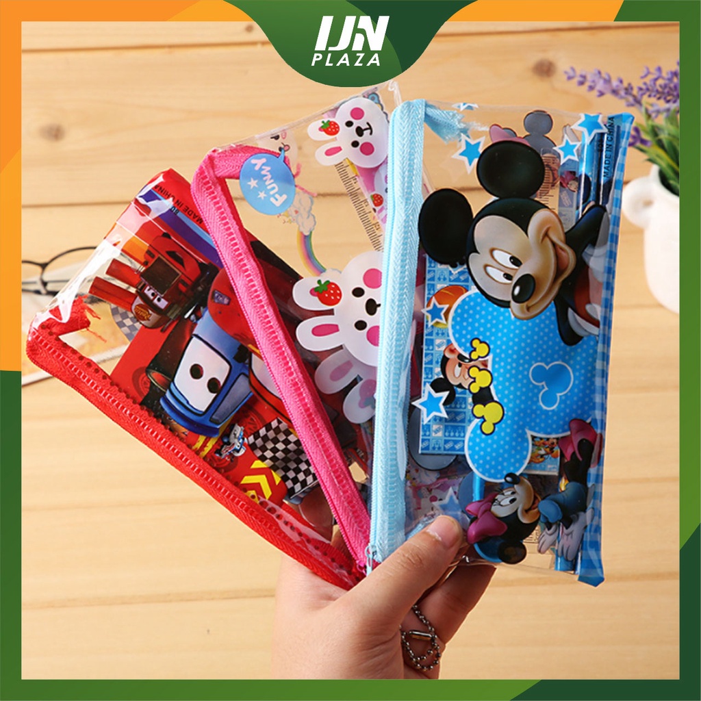 ❤ IJN ❤ MINI STATIONERY SET ALAT TULIS SEKOLAH 7 in 1 KARAKTER LUCU