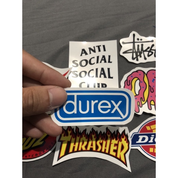 sticker pack disto hype beast satu set untuk tempel di laptop helm koper kulkas dll