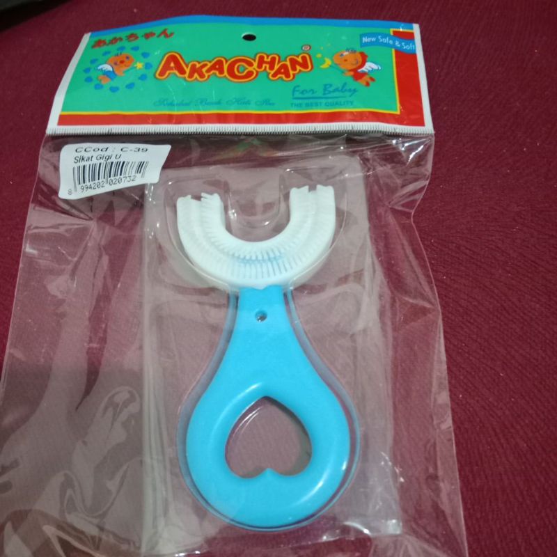 Sikat gigi bayi U C39 akachan silicone