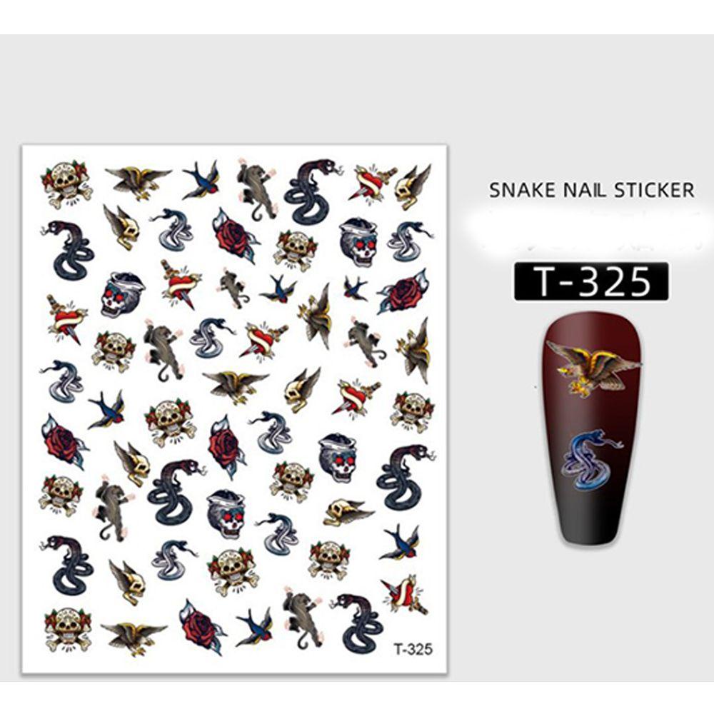 R-flower Nail Sticker Dekorasi Perekat Anti Air Desain Bunga