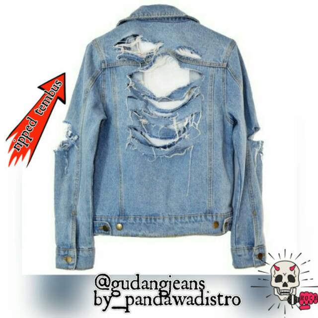 jaket jeans ripped