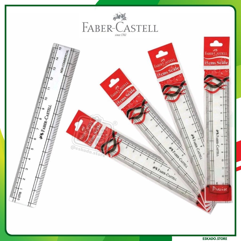

Faber Castell Penggaris Plastik 15 cm / Ruler Mistar Scale 15 cm Murah