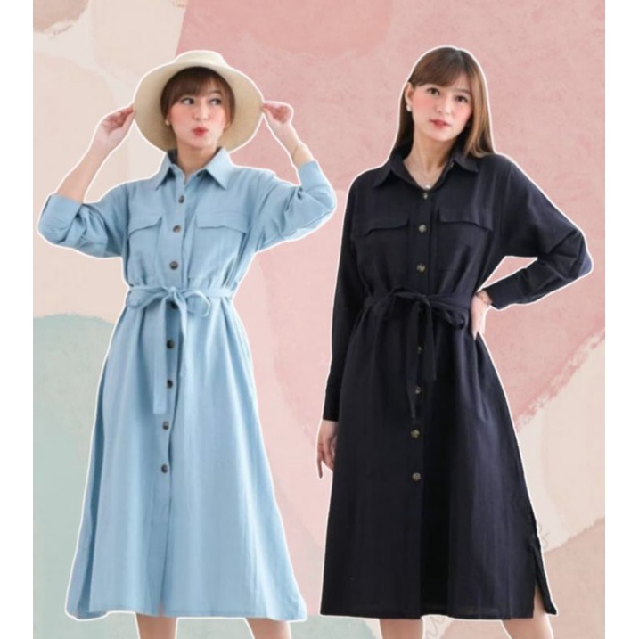 Long Dress Tunik Jumbo Wanita Korea Premium Lengan Panjang
