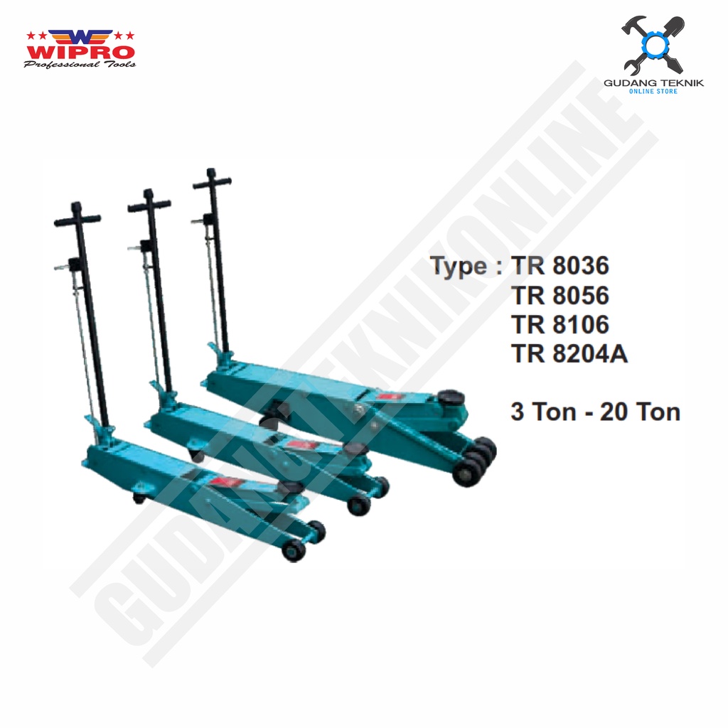 Dongkrak Buaya Panjang Dorong 10T 10 Ton WIPRO TR-8106  / Dongkrak Mobil Truck 10Ton WIPRO TR 8106 -