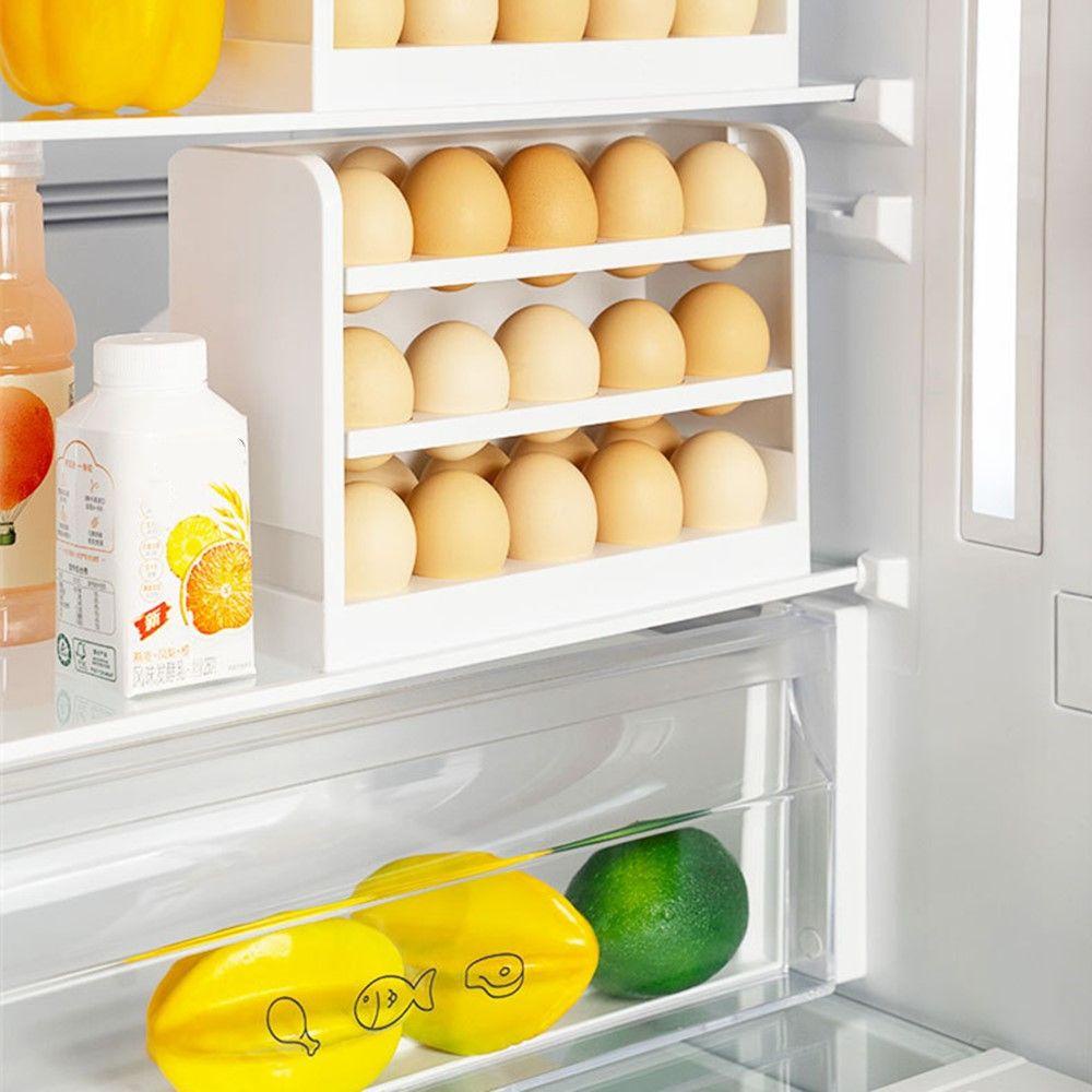 Solighter Egg Storage Box Organizer Dapur Rak Kulkas Organizer