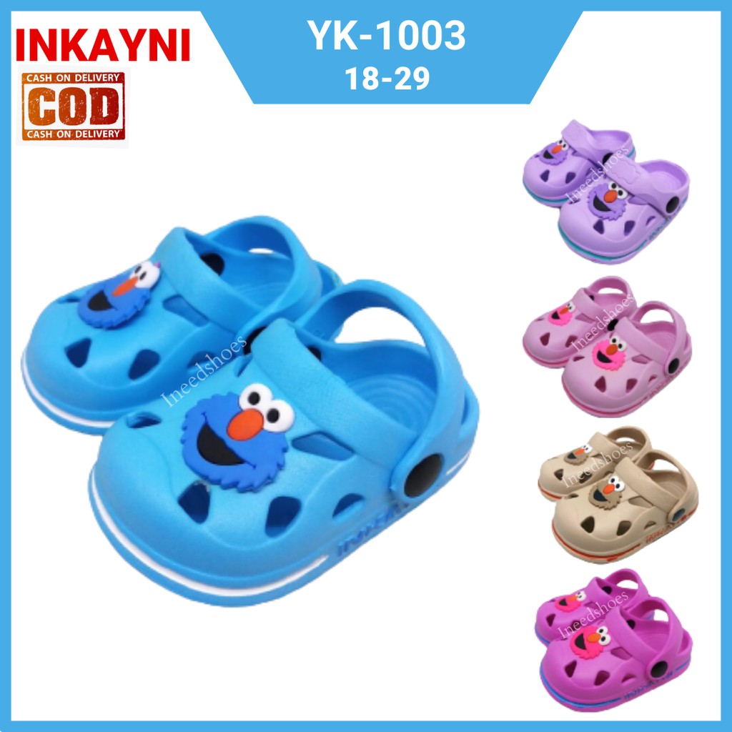 Sendal Baim Anak Perempuan Laki Cowok Sandal Slop Bayi Balita Karakter Elmo Umur Usia 1 2 3 4 Tahun