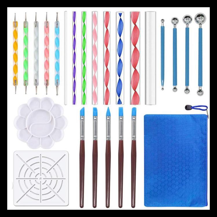 

Diskon 25Pcs Set Peralatan Melukis Dot Mandala Untuk Clay Keramik