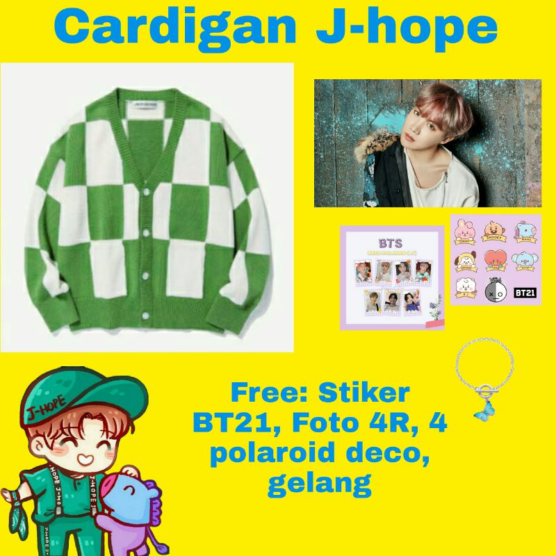 Cardigan Jhope BTS/ Cardigan macha BTS
