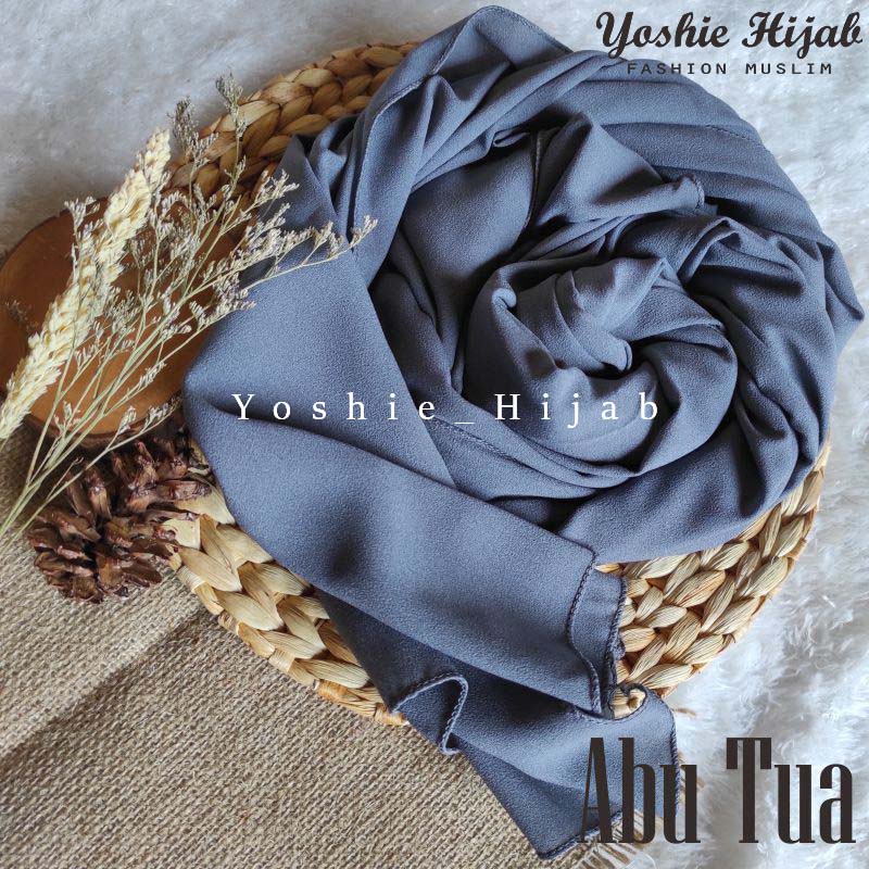 Kerudung instan Jilbab Bergo Maryam Simpel Jumbo XL Diamond-Abu Tua