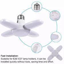 *COD* lampu 4 Baling mini fan blade led light bulb E27 - Lampu 4 baling