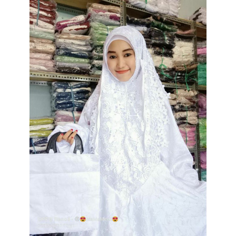 Mukena Terusan Sutra Jepang Premium