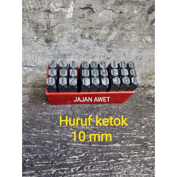 Huruf ketok 10 mm - mata ketok 10 mm huruf