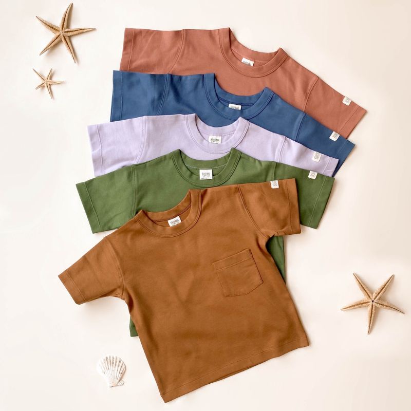 BohoBaby CLASSIC POCKET TEE 1-10y BohoPanna / Boho Atasan Anak Unisex / Kaos Anak - NEW