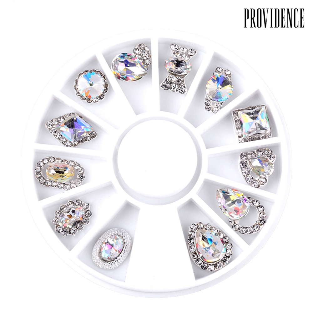 Providence 1 Box Women Multicolor DIY Nail Art Tip 3D Decor Glitter Rhinestone Beauty Tool