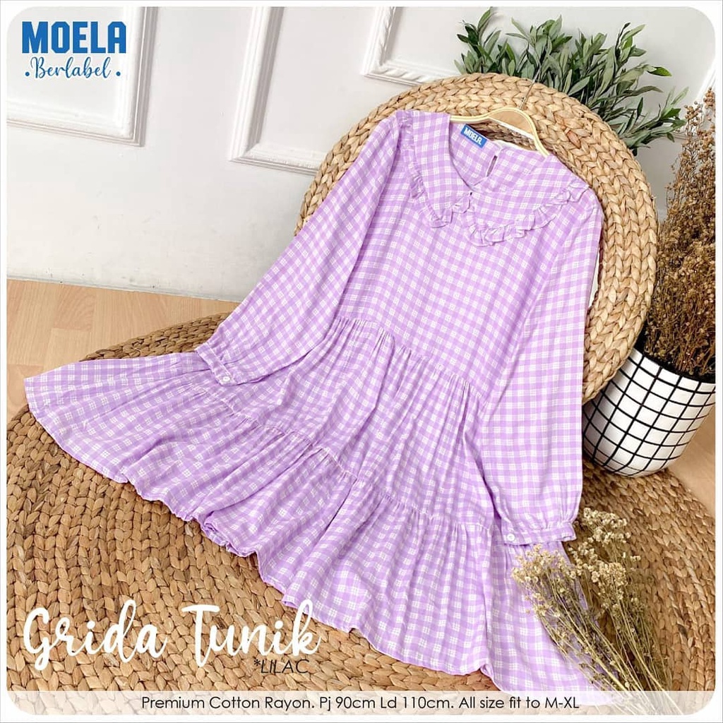 RUFFLE TUNIK - GRIDA TUNIK - PAKAIAN  WANITA - TUNIK KOTAK SIMPLE - BISA COD