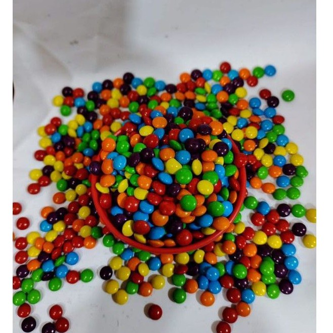 

Cokelat kiloan bulat pipih warna-warni 500 Gram