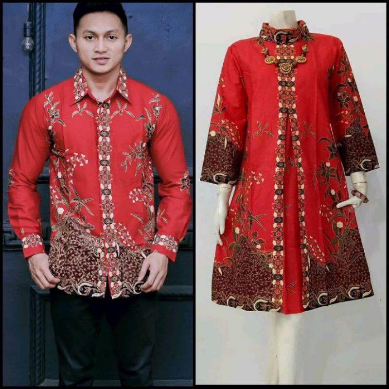 COUPLE BATIK KEMEJA TUNIK SALSA SANTIKA EXCLUSIVE MODERN