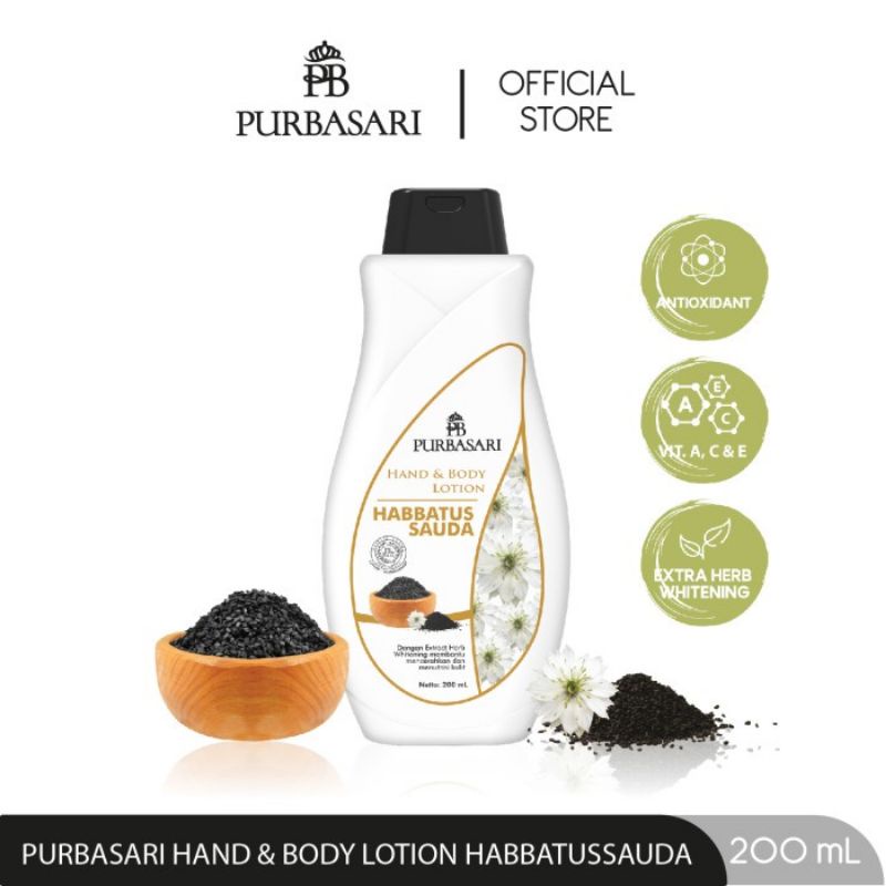 Purbasari Hand &amp; Body Lotion Habbatus sauda