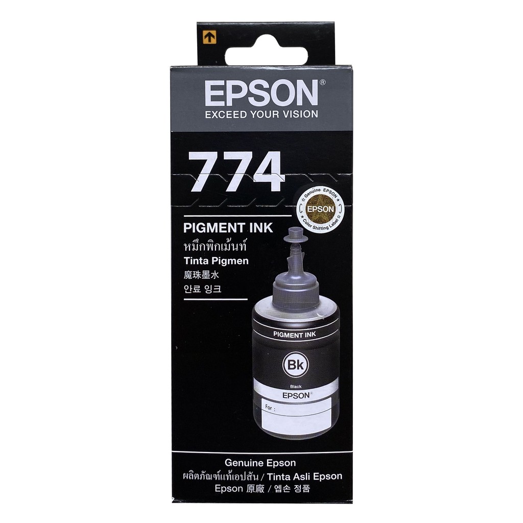 Epson Tinta T 774 /T 7741 Black Pigment M100 M105 M200 M205 L655