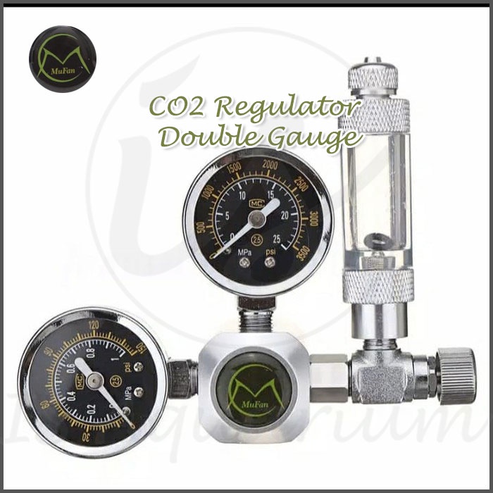 Mufan Regulator CO2 - Aquascape - Regulator CO2 Mufan Double Gauge