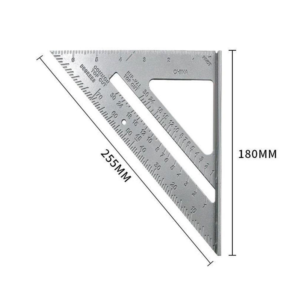 Solighter Penggaris Segitiga Busur Derajat Bahan Aluminum Alloy