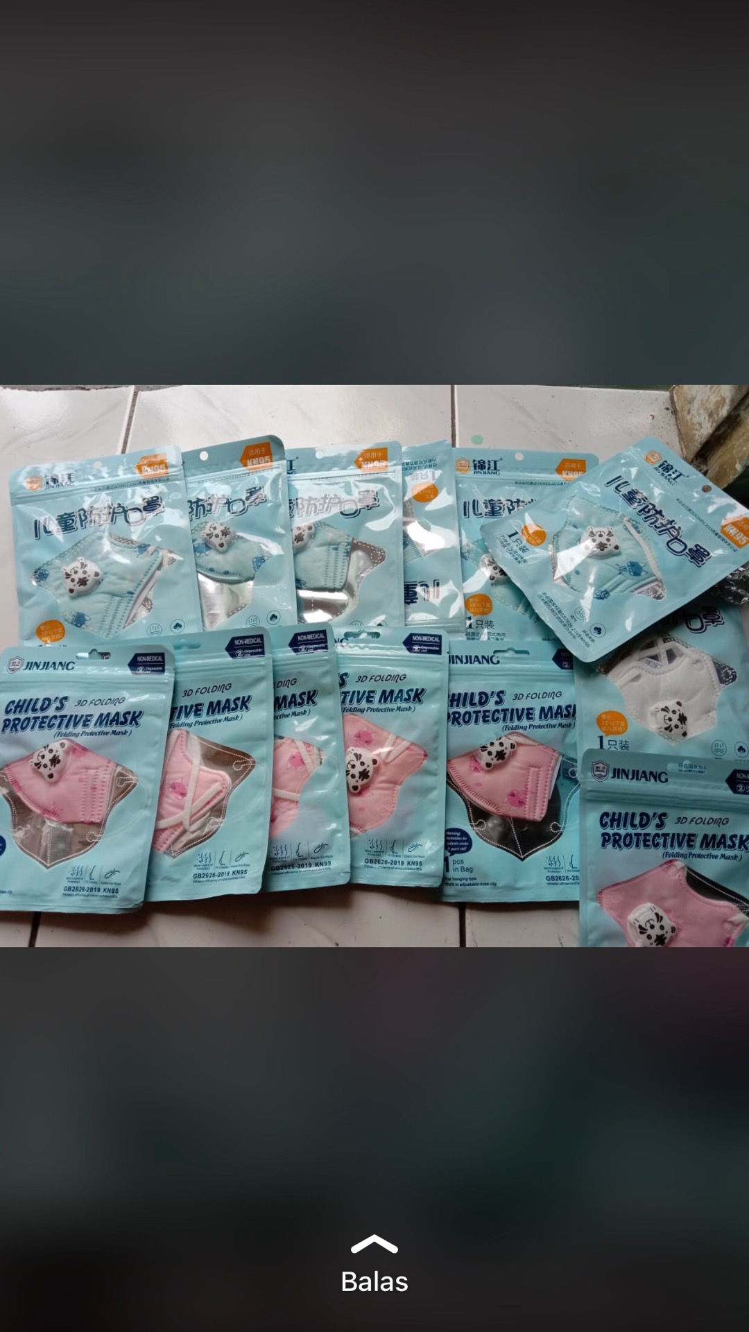 Masker Anak Kn95 Katub Kemasan Satuan Higienis**masker Anak 3thn Keatas Kn95/masker Masa Pandemi(1pc