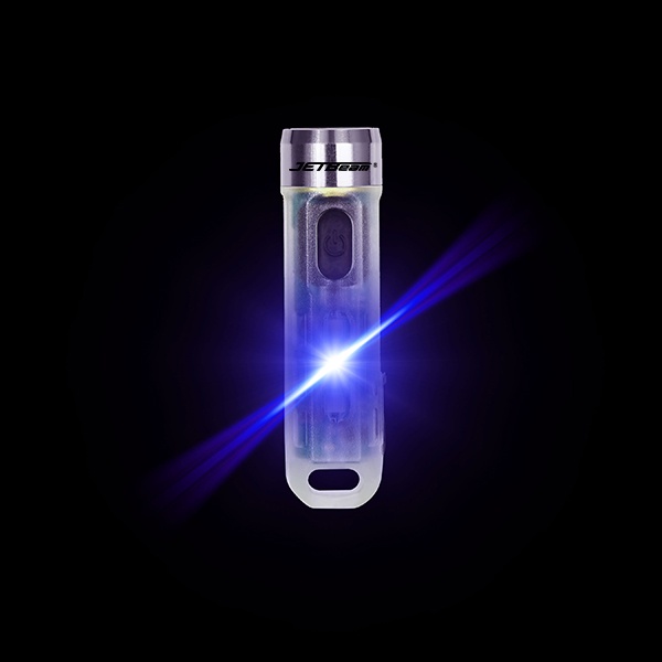 JETBeam Mini One SC Senter LED Mini EDC USB Rechargeable 5 Color 400 Lumens - Silver