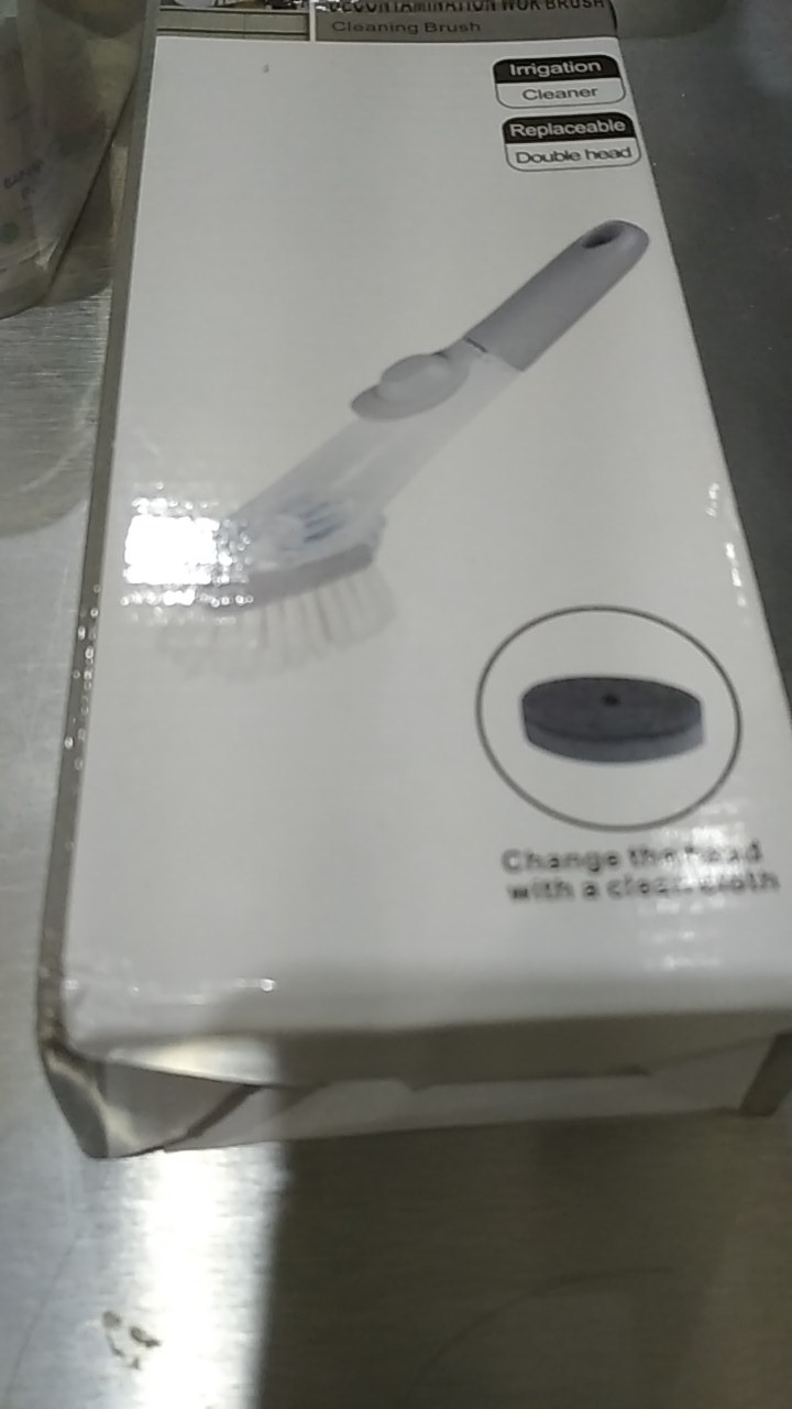 Sikat Spons Gagang Cuci Piring Dispenser Sabun Transparan