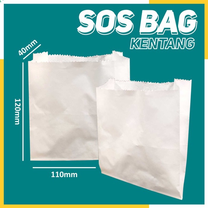 

SATCHEL BAG ( WHITE ) 1 SLOP ISI 100PCS (FRENCH FRIES)