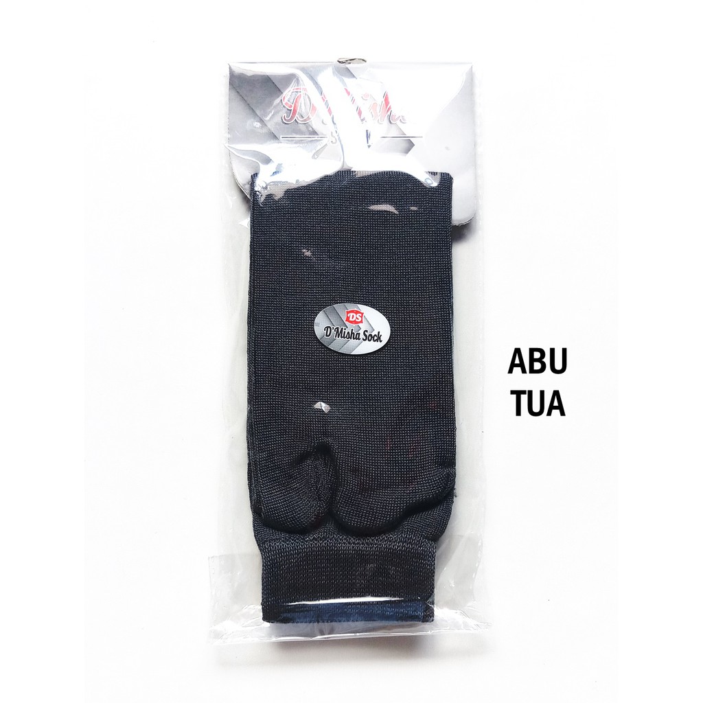 Kaos Kaki Jempol Muslimah Polos Banyak Warna-Abu Tua