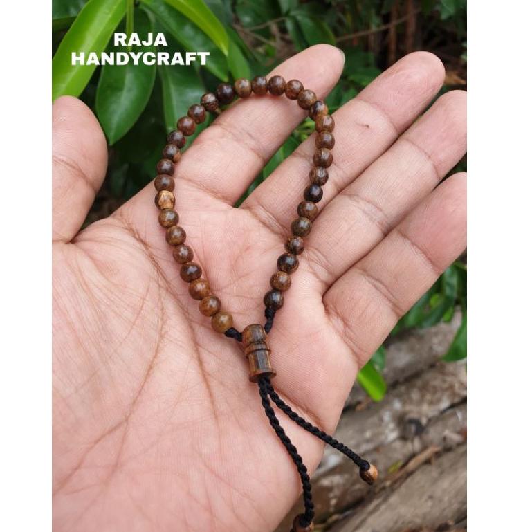 {BLG.22Jn22ᴾ} Gelang Kayu Gaharu Asli 5mm Gelang Tasbih Pria Gelang Tasbih 33 Butir Gelang Tasbih Ka