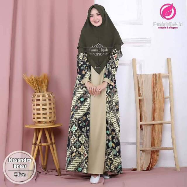 Kasandra dress by fania hijab gamis batik muslim