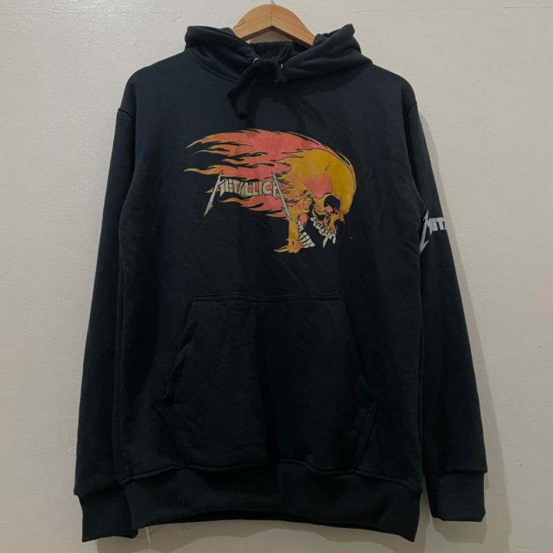 Hoodie H&M Metallica Skull Flaming Original Full Tag