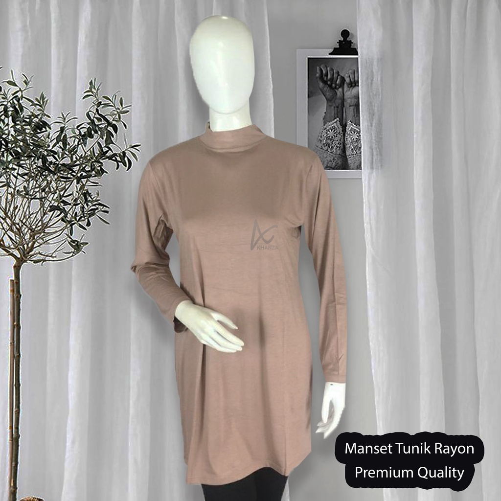 Tunik, Manset Tunik Rayon Premium, Manset Tunik Basic Turtle Neck