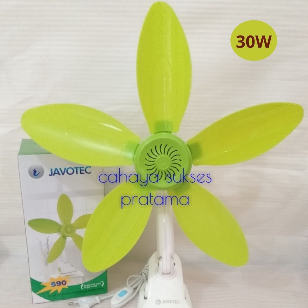 Kipas Mini/Fan Jepit-Dinding-Duduk Javotec 5-Baling FC01-590 (30W)